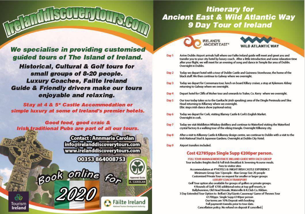 Irelands Ancient East and wild atlantic way brochure
